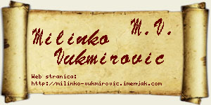 Milinko Vukmirović vizit kartica